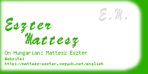 eszter mattesz business card